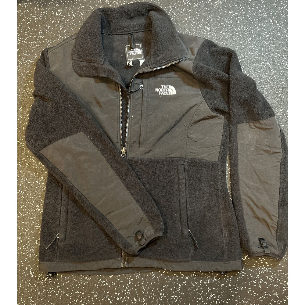 The North Face Denali Jacket Womens Medium Black Full Zip Fleece Collar‎